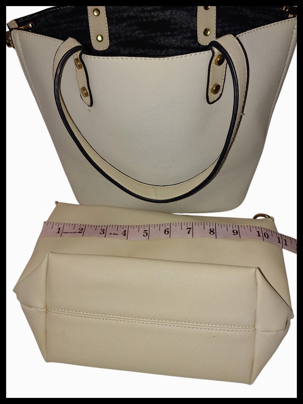 Cream Two-Piece Women's Tote & Purse Set - Picture 6 of 10